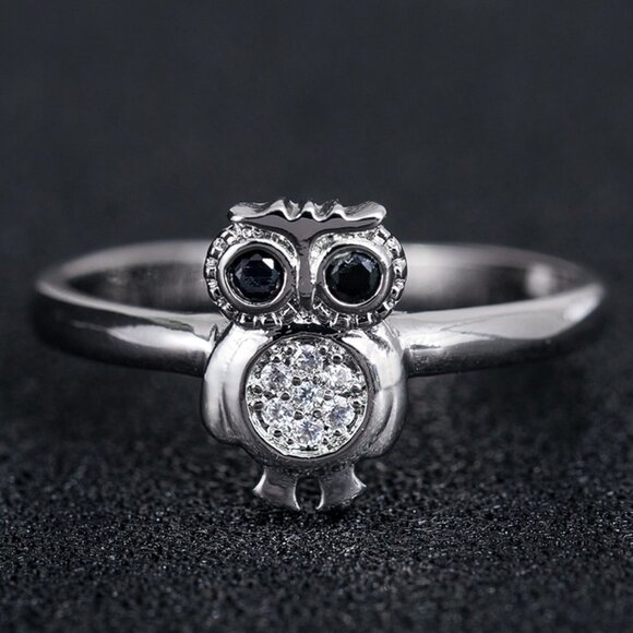 "925 Silver Plated 3A CZ Cute Ring for Men Women, FB16FA1042 - Picture 1 of 6